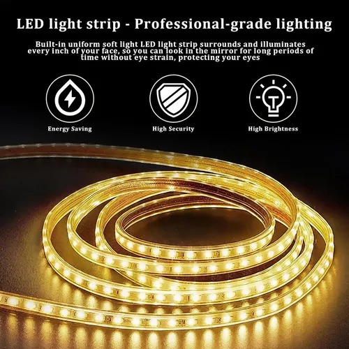 Espejo Baño Led Grande 60×40 Dimmable Antivaho Luz Frontal