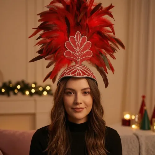 Adorno Para La Cabeza Plumas Adornado Diadema Con Plumas