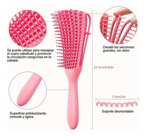Cepillo Para Cabello Rizado Mujer, 2 Piezas