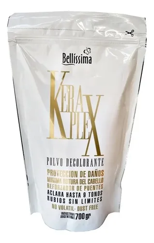 Polvo Decolorante Profesional Keraplex Bellissima Cabellos Tono 9 Tonos