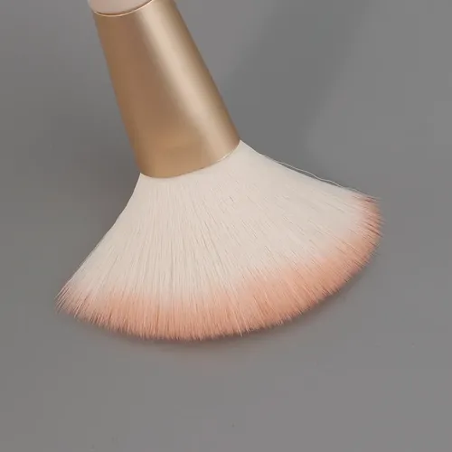 1 Mini Brochas Para Polvos Mango Corto Color Albaricoque