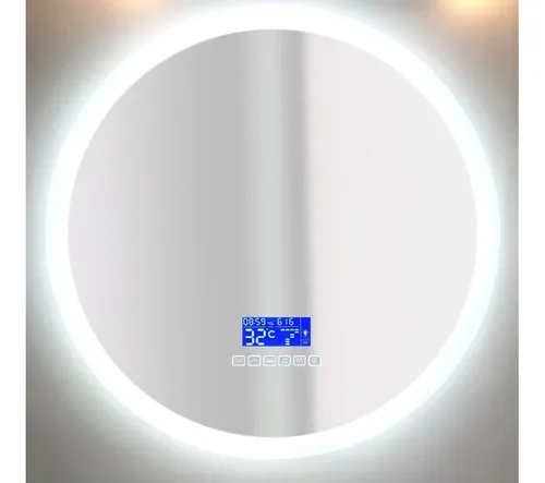 Espejo Inteligente Para Baño Led Sonido Bluetooh Redondo D10