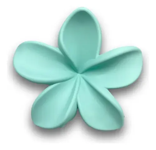 Set Pack Broches Hebillas De Pelo Flor Hawai Mate Claro X4 Amarillo/verde/turquesa/violeta