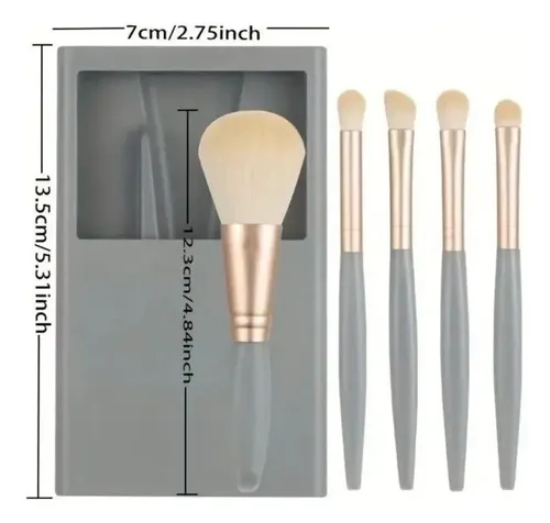 Kit De Brochas Con Estuche, Visor Y Espejo, 5 Piezas