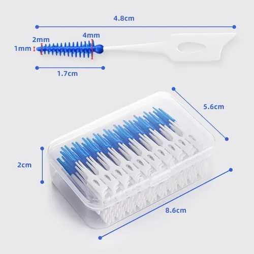 Cepillo Interdental Con 200 Palillos De Silicona ,