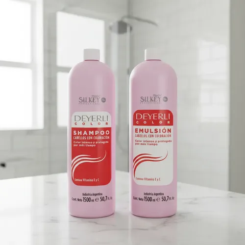 Shampoo Y Acondicionador Cabellos Coloración Deyerli 1500ml