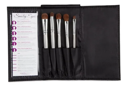 Brochas Maquillaje Coastal Scents Smoky Eyes Brush Set 5