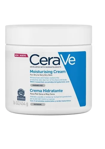 Cerave Crema Hidratante Pote X 454 Gramos Fragancia Sin fragancia