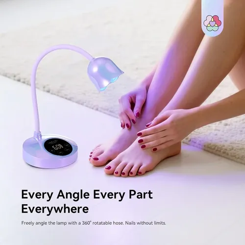 Lámpara Led Uñas Profesional Uv 30w Inalámbrica Morada
