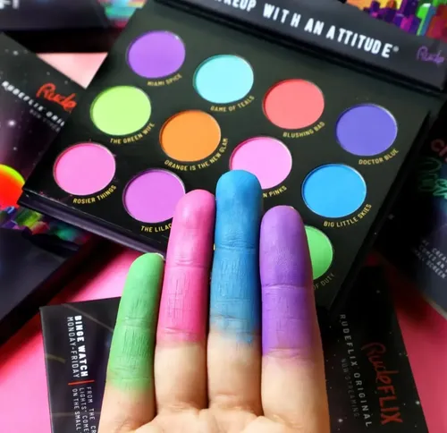 Kit De Paleta 12 Sombras Para Ojos City Of Pastel Lights Rude Cosmetics