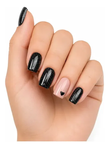 Uñas Postizas Press On VELUNA Reutilizables Diseños Variados – Midnight Love