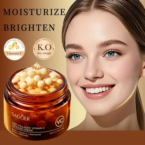 Crema Facial Sadoer Colágeno Y Vitamina C En Cápsulas 80g