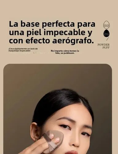 Esponja Gotita Negra Individual Poca Absorción Maquillaje
