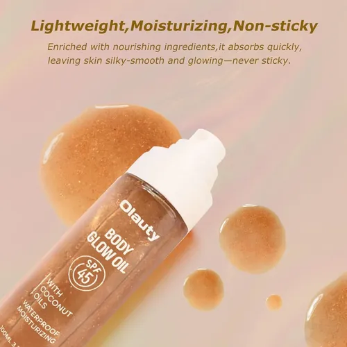 Aceite Corporal Con Brillo Spf 45 X50ml Amber
