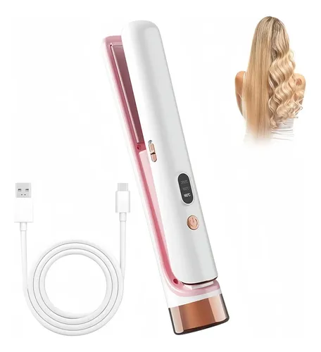 Plancha Rizador Inalámbrico Portátil 1 4000mah Blanco