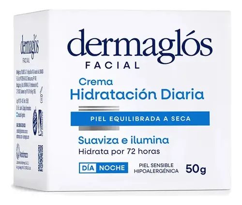 Dermaglós Facial Crema Hidratación Diaria 72hs Piel Seca