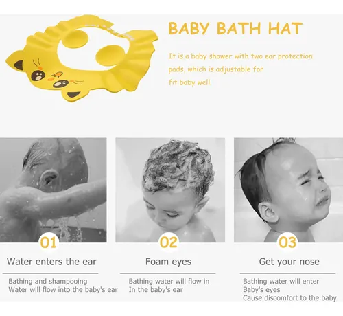 2 Adorables Gorros De Baño Para Bebés Y Sombreros De Champú