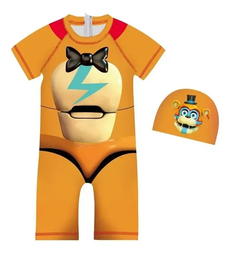 Q Five Nights At Freddy’s Cosplay Traje De Baño, Gorro De