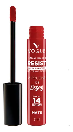 Labial Liquido Vogue Resist Larga Duracion Acabado 100% Mate