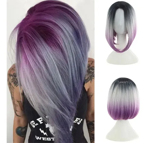 Sintético Corto Teñido Bob Mix A101 Color Cabello &tw