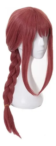 New .motosierra Hombre Makima Cosplay Peluca Larga 80 Cm I