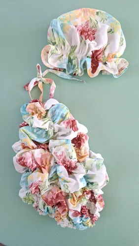 Traje De Baño Repollito Con Gorro Bebé 0-12m Malla Beba Ver