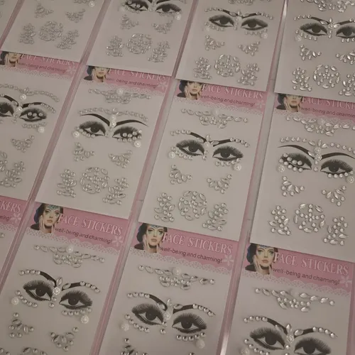 Strass Gemas Autoadhesivas Rostro Cuerpo X 12 Face Gems