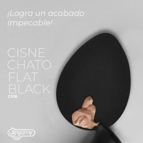 Cisne Chato Flat Black Maquillaje Jessamy C338