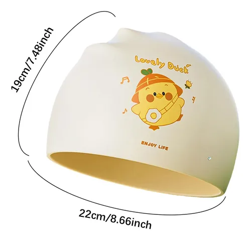 Gorro De Baño Para Niños, Gorro De Ducha Ligero, Amarillo