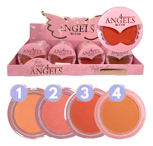 Blush En Polvo Compacto 4 Angels Rubor Make Up Tonos