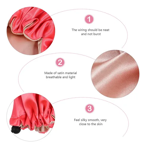 Gorro De Sueño Doble Capa Baño Ducha Elástico Cabello