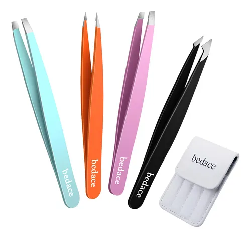 Pinzas De Cabello Y Cejas Para Mujer 4 Unidades Con Estuche