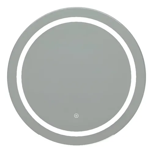 Espejo Redondo Baño 60cm Luz Led Circular Borde Pulido Gloa GL352RD Color del marco Vidrio