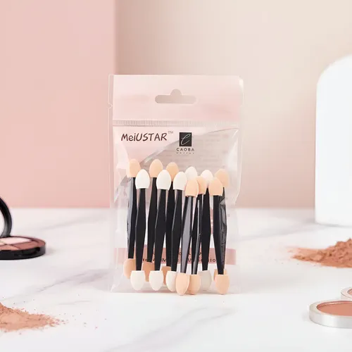Aplicadores Pincel De Sombras X12 Unidades Caobamakeup