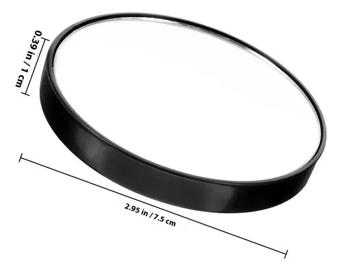 Espejo De Maquillaje Negro Con Ventosa Y Aumento 10x