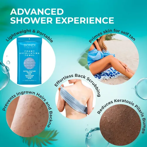 Toallita Exfoliante Bondi Para Una Piel Suave Y Extralarga