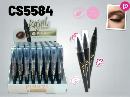 Delineador Kajal Negro, Ultra Definicion. Pink 21