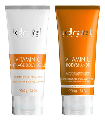Idraet Vitamina C Cremas Body Scrub Exfoliante+ Body Y Hands