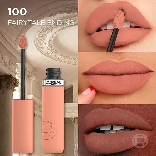 Labial Líquido Infaillible Matte Resistance L’oréal Paris Acabado Mate Color Fairytale Ending 100