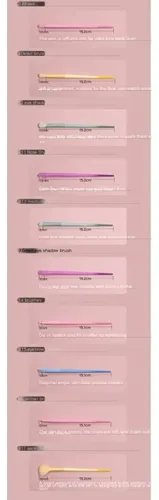Set De Brochas De Maquillaje Fibra Artificial 17 Piezas