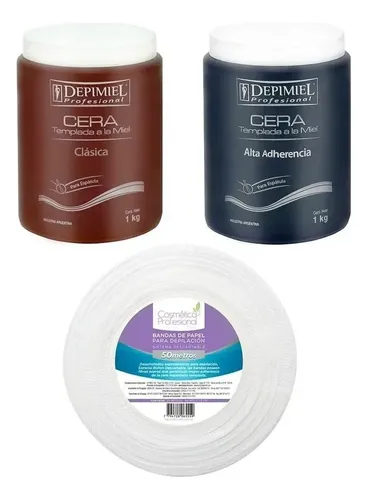 Cera Depilatoria Miel + Adherencia Depimiel + Rollo Bandas