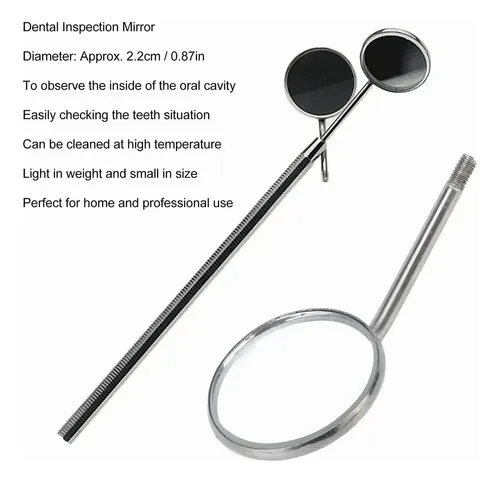 Hy Espejos Bucales De Aumento Profesional Acero Inox Pack 10