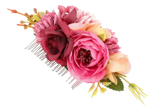 Peineta Con Diseño Floral, Tocado De Novia, Pelo Floral