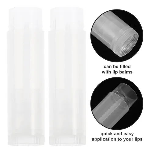 100 Tubos Vacíos Recargables Para Bálsamo Labial