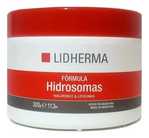 Crema Hidratante Facial Lidherma Hidrosomas Ácido Hialurónico Piel Grasa 320ml