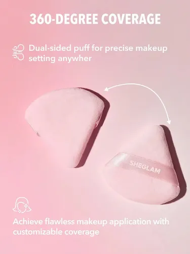 Insta-ready Powder Puff – Sheglam – 3 Esponjas Color Rosa Tamaño de la esponja Mediana