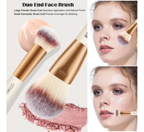 Set De Brochas De Maquillaje Heymkgo, 4 Unidades, Color Alba