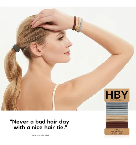 Cintas Para El Cabello Hby, 12 Unidades, Elásticos De Fijaci
