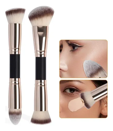 Brocha Doble Para Base Y Corrector De Maquillaje