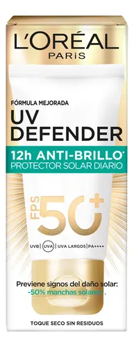 Loreal Paris Uv Defender Crema Anti Brillo Fps50 40g S/color